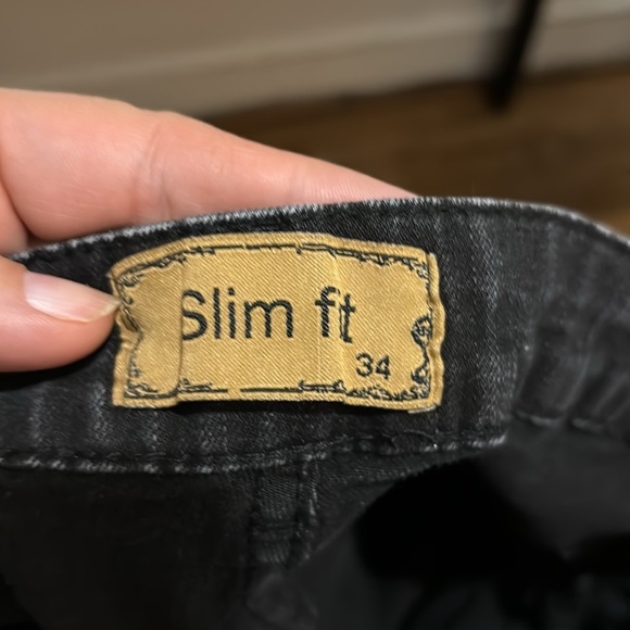 Men Size 34 Black Skinny Jeans - Picture 5 of 6